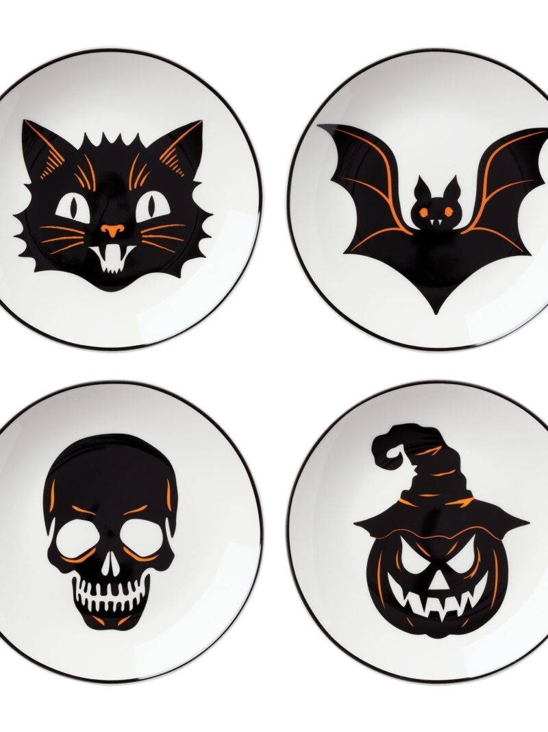 Vintro Halloween Tidbit Plates, Set of 4
